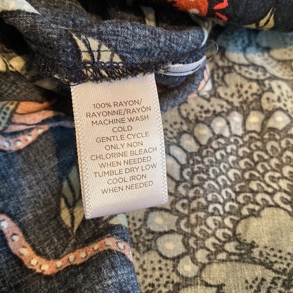 LOFT Multi Patterned Button Down Blouse - Picture 5 of 5